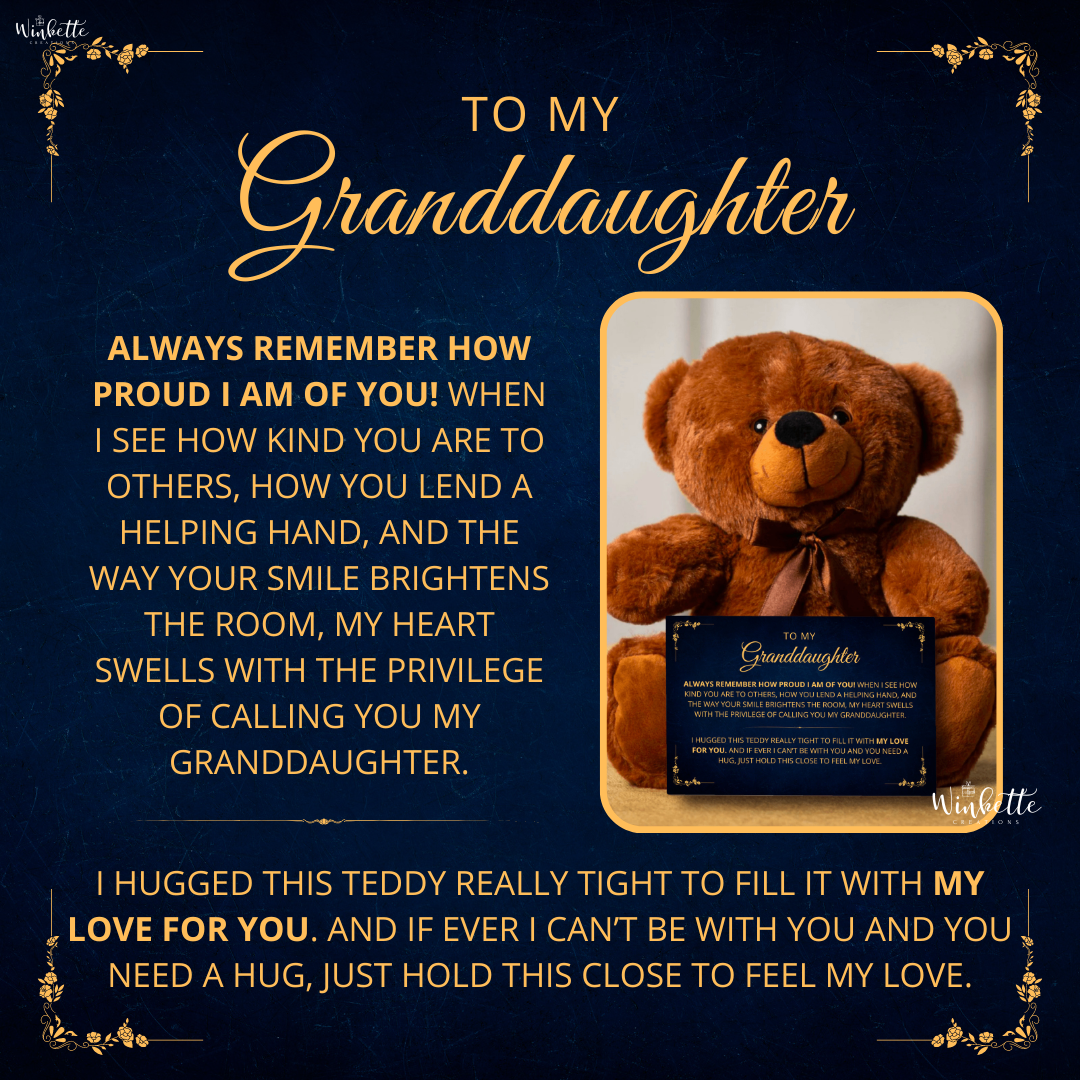 Granddaughter, I'm Proud Of You - Teddy Bear With Canvas (GD82)