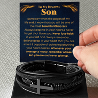 Thumbnail for [ALMOST SOLD OUT] Son, My Beautiful Chapters - Leather Cross Bracelet