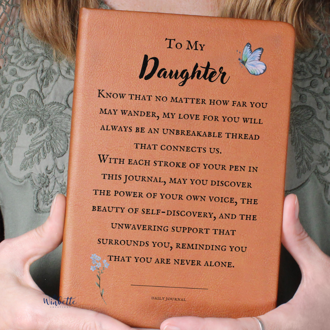 Daughter, You Are Never Alone - Leather Journal (D16)