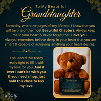 Thumbnail for [Almost Sold Out!] Granddaughter, Never Forget - Teddy Bear with Canvas (GD88)