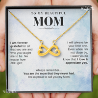 Thumbnail for [LOW IN STOCK!] Mom, Proud Of You - Infinity Hearts Necklace (MM3)