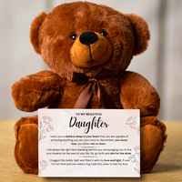 Thumbnail for Daughter, Aim For The Skies - Teddy Bear With Canvas (D15)