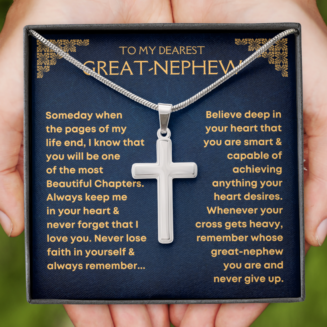 Great-nephew, Never Lose Faith - Cross Necklace