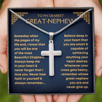 Thumbnail for Great-nephew, Never Lose Faith - Cross Necklace