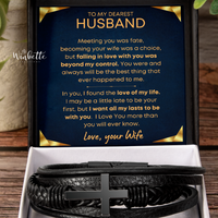 Thumbnail for [LIMITED STOCKS!] Husband, Meeting You Was Fate - Leather Cross Bracelet (H4)