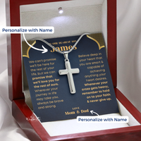 Thumbnail for Son, Faith - Cross Necklace with Personalized Message Card (S42-P)