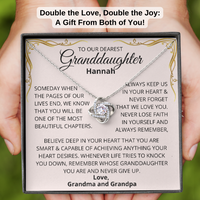 Thumbnail for Granddaughter, Never Lose Faith - Love Knot Necklace W/ Personalized Message Card