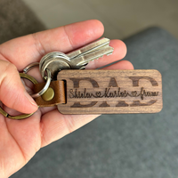 Thumbnail for Engraved Wooden Key Chain for Dad