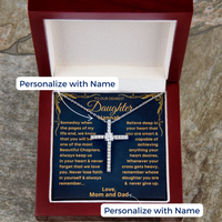 Thumbnail for Daughter, Never Lose Faith - CZ Cross Necklace W/ Personalized Message Card
