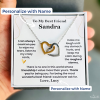 Thumbnail for To My Best Friend - Interlocking Hearts Necklace Personalized (BF28-P)
