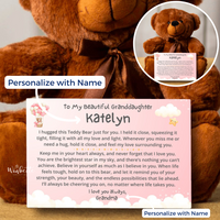 Thumbnail for Granddaughter, Brightest Star - Teddy Bear with Personalized Canvas (GD89-P)