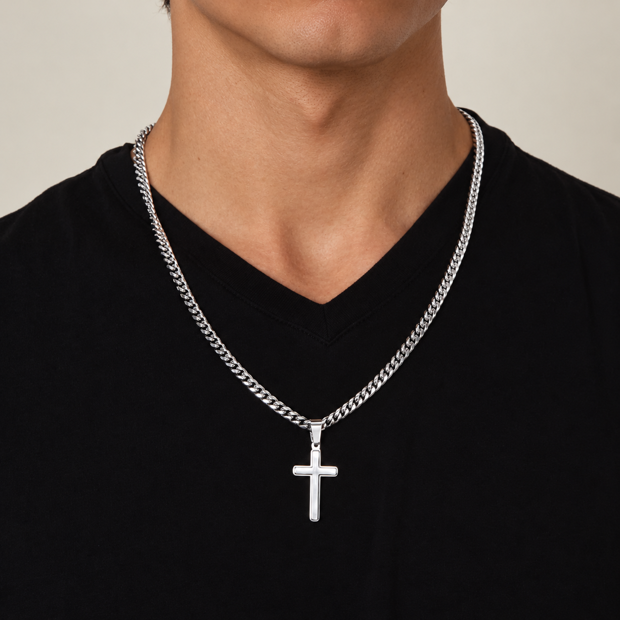 To My Son, My Pride - Artisan Cross On Cuban Link Chain (S71)