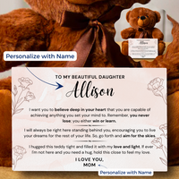 Thumbnail for Daughter, Aim For The Skies - Teddy Bear With Personalized Canvas (D15-P)