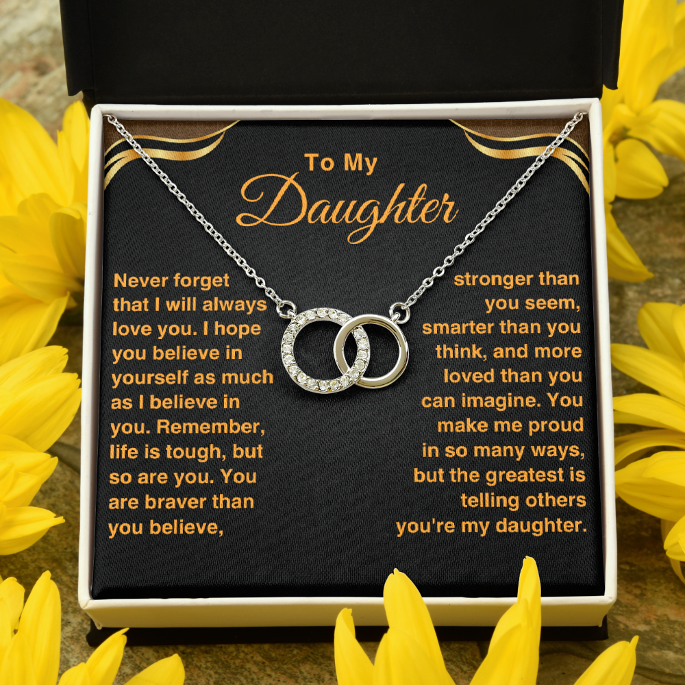 To My Daughter, You Make Me Proud - Infinity Circle Necklace (D18)