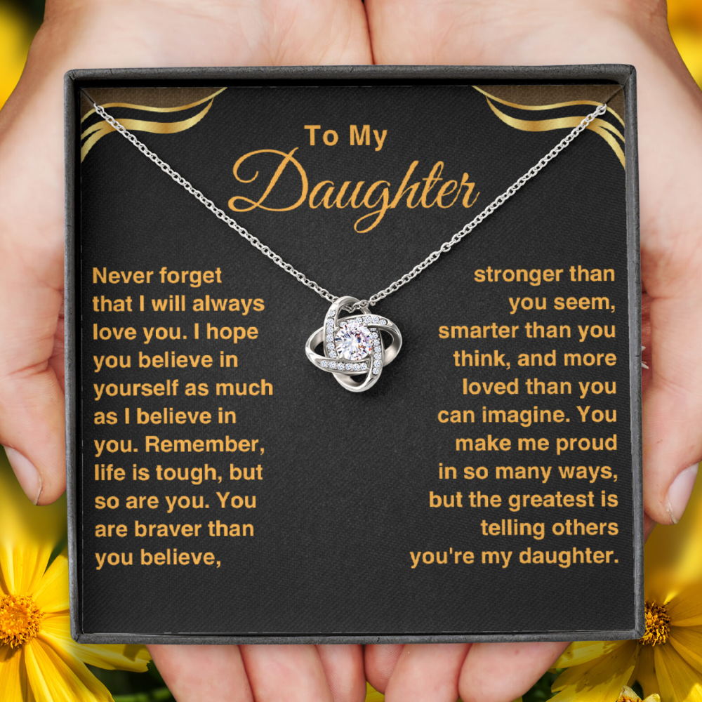 Daughter, You Make Me Proud - Love Knot Necklace (D20)