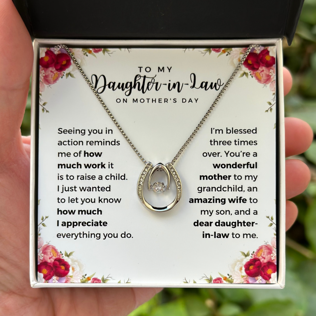 To My Daughter-In-Law - Lucky Horseshoe Necklace