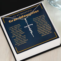 Thumbnail for Granddaughter, Never Give Up - Faith Cross Necklace