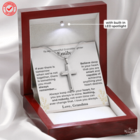 Thumbnail for To My Granddaughter Magnetic Hearts Necklace with Personalized Message Card Gift Set (GD128-P)