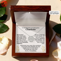 Thumbnail for To My Granddaughter Magnetic Hearts Necklace with Personalized Message Card Gift Set (GD129-P)