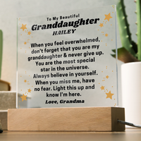 Thumbnail for Granddaughter's Guiding Light - Night Light Acrylic Plaque