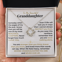 Thumbnail for Granddaughter, My Most Beautiful Chapter - Love Knot Necklace Gift Set (GD130)