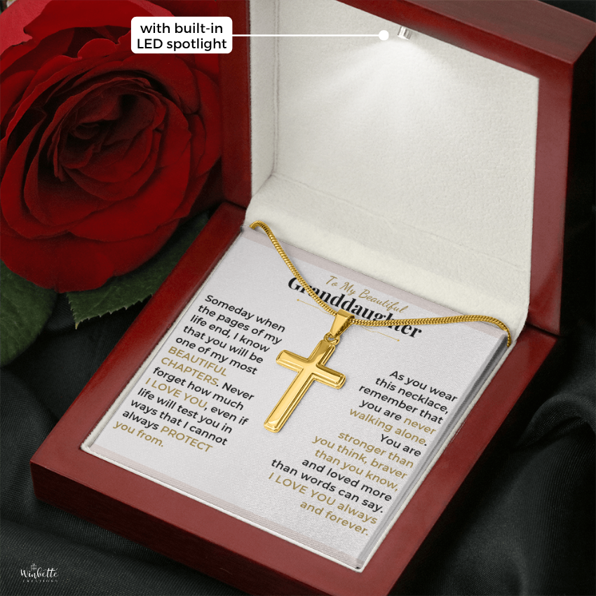 To My Granddaughter - Cross Necklace Gift Set (GD131)
