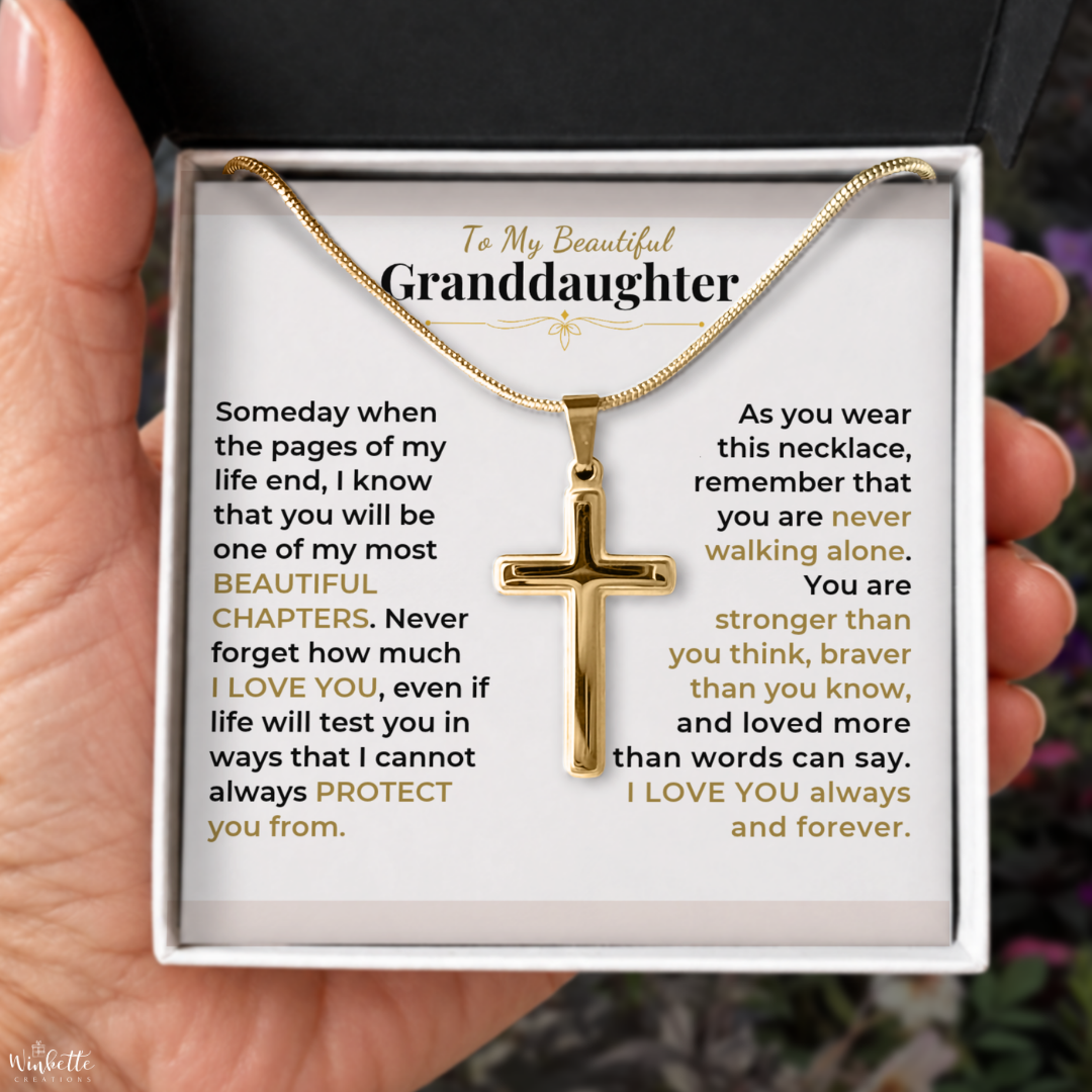 To My Granddaughter - Cross Necklace Gift Set (GD131)