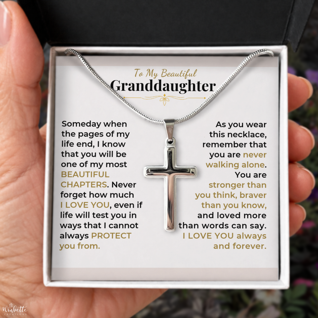 To My Granddaughter - Cross Necklace Gift Set (GD131)