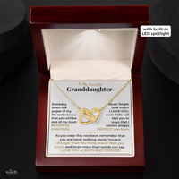 Thumbnail for To My Granddaughter - Interlocking Gold Hearts Necklace Gift Set (GD132)