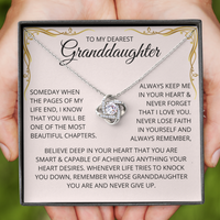 Thumbnail for Granddaughter, Never Lose Faith - Love Knot Necklace
