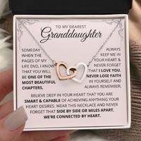 Thumbnail for Granddaughter, Love And Faith - Interlocking Hearts Necklace