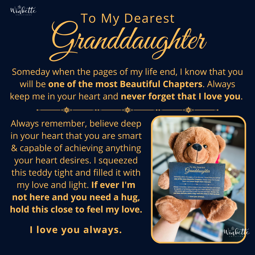 Granddaughter, Never Forget - Teddy Bear with Canvas (GD79-UGC)