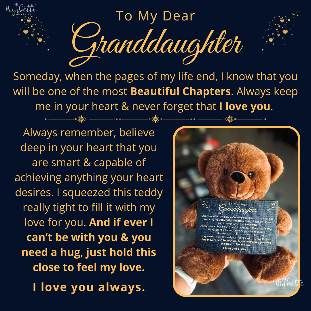 Granddaughter, Never Forget - Teddy Bear With Canvas (GD83)