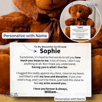 Thumbnail for To My Girlfriend - Teddy Bear W/ Personalized Canvas Message Card (GF1-P)