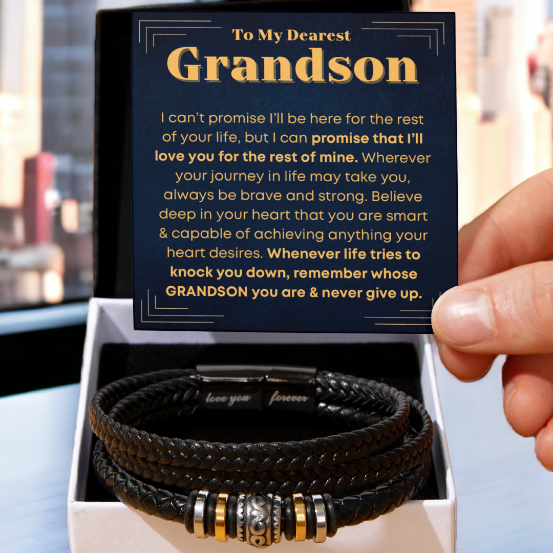 Grandson, Never Give Up - Bracelet