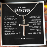 Thumbnail for Grandson, Proud Of You - Cross Necklace (GS101)