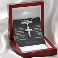 Thumbnail for Grandson, Proud Of You - Cross Necklace (GS101)