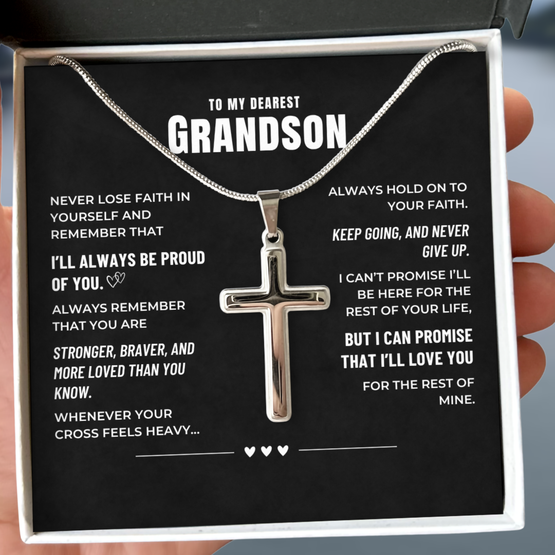 Grandson, Have Faith - Cross Necklace (GS103)