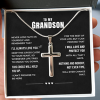 Thumbnail for Grandson, Keep This Cross Close - Cross Necklace (GS105)