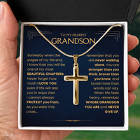 Thumbnail for To My Grandson, My Most Beautiful Chapters - Cross Necklace Gift Set (GS115)
