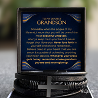 Thumbnail for Grandson, Never Lose Faith - Cross Bracelet (GS35)