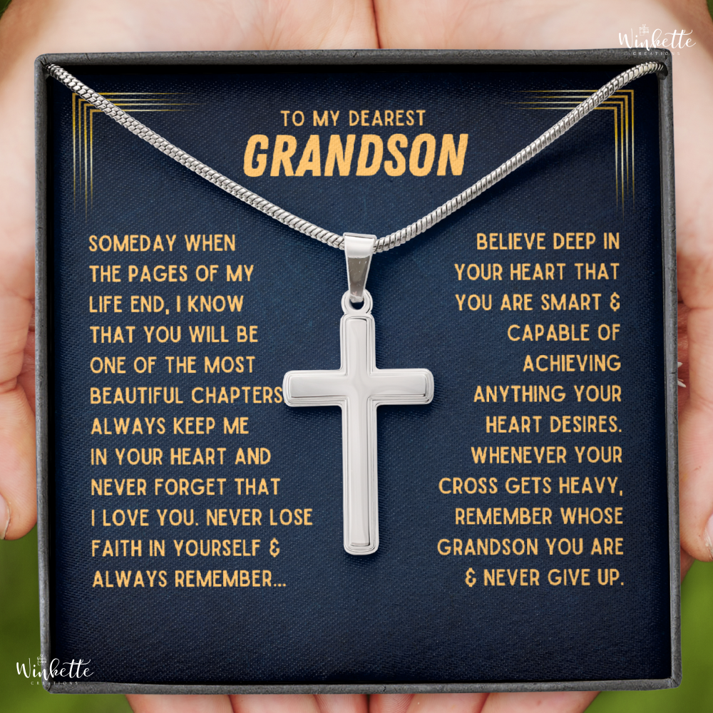 [LOW IN STOCK!] Grandson, Never Lose Faith - Cross Necklace (GS45)