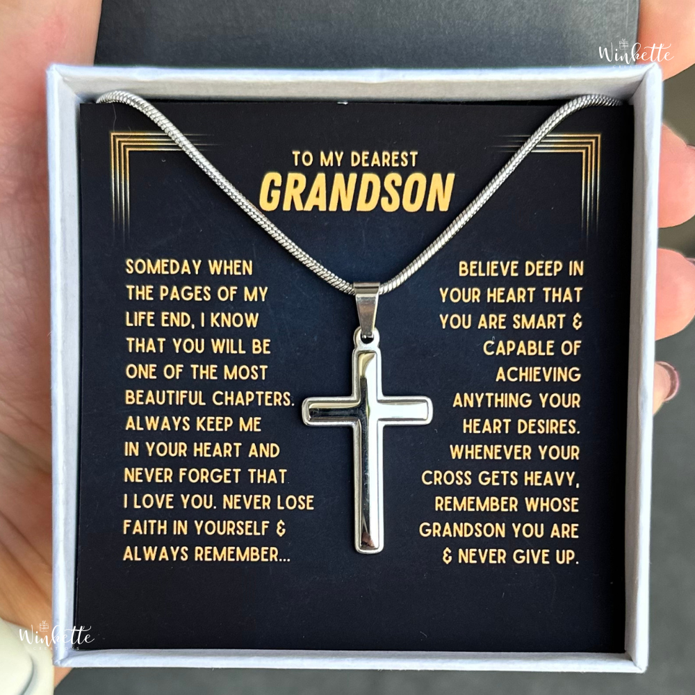 [LOW IN STOCK!] Grandson, Never Lose Faith - Cross Necklace (GS45-UGC)