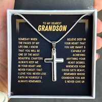Thumbnail for [LOW IN STOCK!] Grandson, Never Lose Faith - Cross Necklace (GS45-UGC)