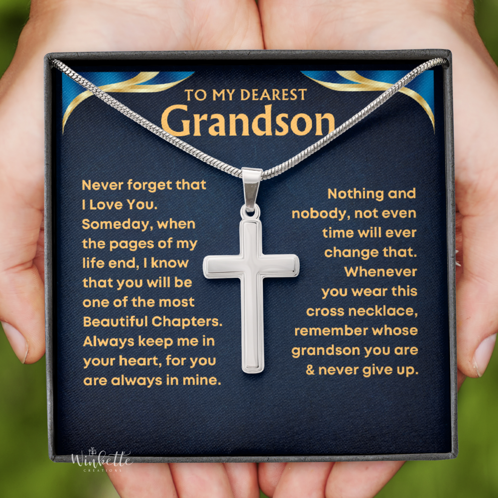 [ALMOST SOLD OUT!] Grandson, Never Give Up- Cross Necklace (GS46)