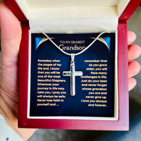 Thumbnail for Grandson, My Beautiful Chapter - Cross Necklace (GS56-UGC)