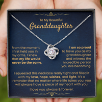 Thumbnail for Granddaughter gift necklace in a classic gift box with heartfelt message card - granddaughter necklace jewelry from grandma