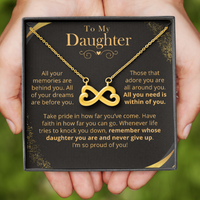 Thumbnail for Daughter, Proud Of You - Infinity Hearts Necklace (D13)