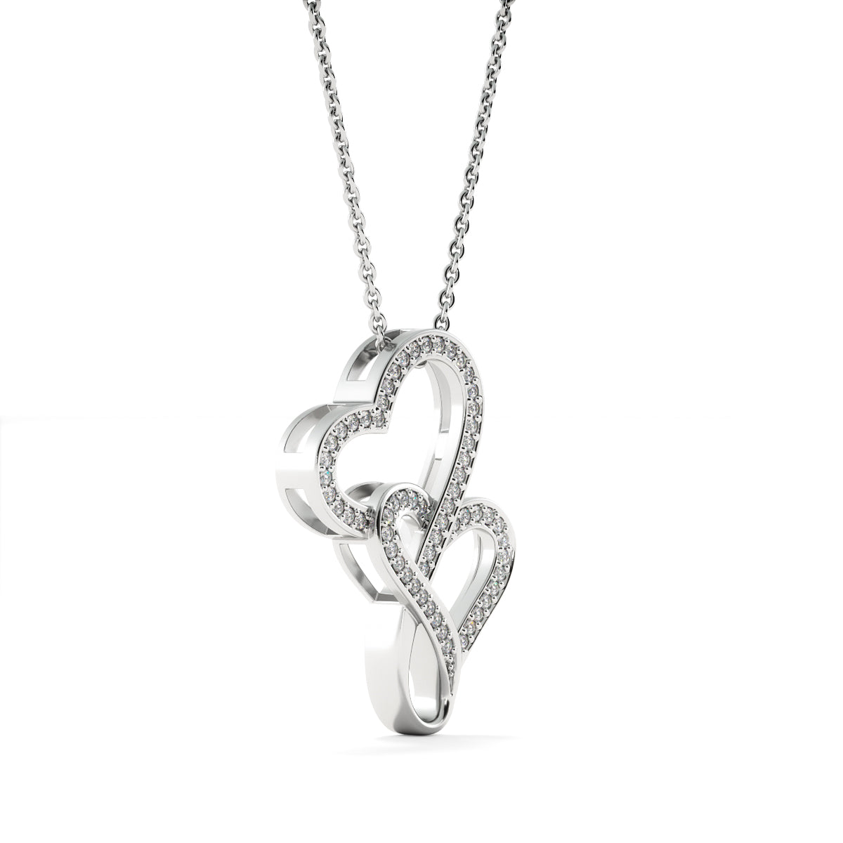 Forever Connected, Heart to Heart – Mother Daughter Necklace (SLC02)