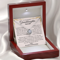 Thumbnail for Granddaughter, Never Lose Faith - Love Knot Necklace W/ Personalized Message Card